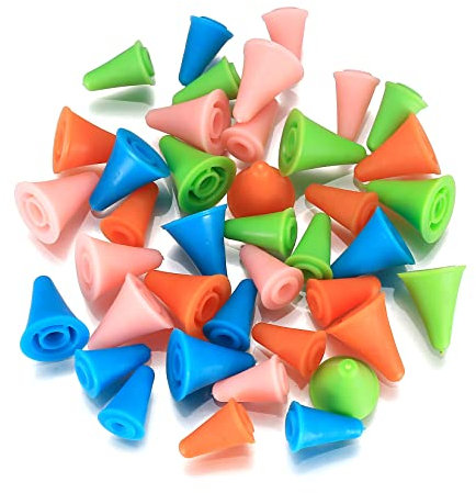 40 Stück Stricknadeln Punktschutz(20 Stück Klein + 20 Stück Groß), Maschenstopper für Stricknadeln, Nadelspitzen Stopper zum Stricken, Stricknadel Punkt Protektoren