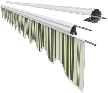 Leudus Markisen Volant Markisenbespannung Sonnenschutz Ersatzstoffe 3.83m*23cm SPD034 Sonnenmarkise fertig genäht