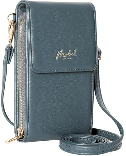 Mabel London Becky Crossbody Phone Bag - Vegan Leather Mini Purse with Adjustable Strap, Compact Wallet for Women - Fits Smartphones Up to 6.7 Inches - Perfect bag for Her