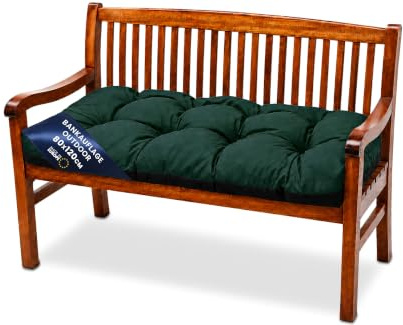 Amazinggirl Bankauflage Outdoor Sitzkissen 120x80 cm für Gartenbank Hollywoodschaukel & Sitzbank - Sitzpolster Bank Polster für Gartenmöbel Sitzauflage Bankkissen Indoor Outdoor Grün