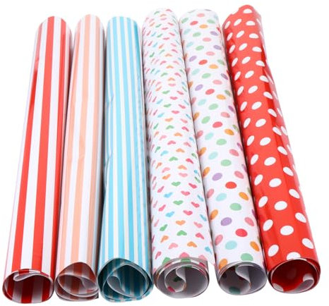 Beavorty Geschenkpapier-set 6-teilig Rot Glatt Vielseitig Einsetzbar Für Partys Geburtstage Bankette Und Bastelarbeiten