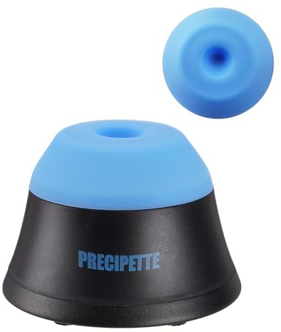 PRECIPETTE Mini Vortex Mixer Schüttler 3000rpm Mischer Paint Shaker 3000 U/min Farbmischer Vortex Shaker Farbschüttler für Acrylfarben Citadel Vallejo Nagellack Wimpernkleber (Blau&Schwarz)