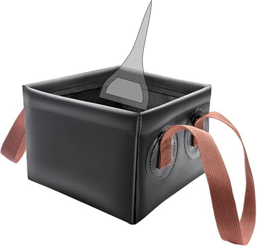 Anglekai Cepillo de parrilla cubo de agua, tanque de inmersión plegable, cepillo de parrilla sin cerdas para limpieza de barbacoa para limpieza de cepillo de parrilla de vapor
