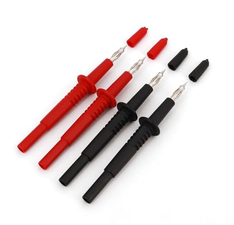 2Pairs 4mm Brass Male Plug Test Probe Pin Pen for Multimeter Oscilloscope BIANMTSW