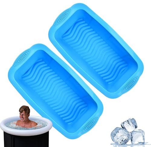 Macchina per blocchi di ghiaccio – Macchina per cubetti di ghiaccio giganti da 4,7 libbre, macchina per cubetti di ghiaccio extra grande | 2 stampi professionali in silicone per grandi cubetti di