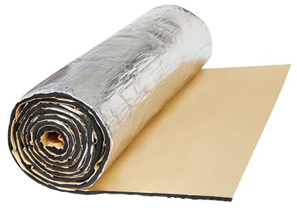 A ABSOPRO Dämmmatte 394mil 6,46sqft Auto Stereo Schallschutz Akustik Alu Matte Wärmedämmungsmatte 10mm*60cm*100cm Artikelaustausch