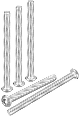 DTGN 5er Pack M6-1x70mm Linsenkopfschrauben mit Innensechskant | Sechskant-Antriebsbefestigungen, 304 Edelstahl weiß lackiert, Gut für Rennrad Mountainbike Auto Motorrad