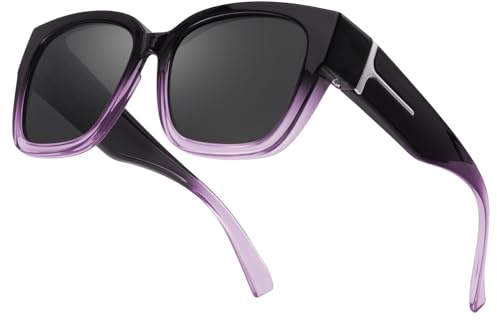 LVIOE Überzieh Sonnenbrille für Damen Polarisiert Mode Über Gläser | UV400 Schutz Ideal für Den Täglichen Gebrauch