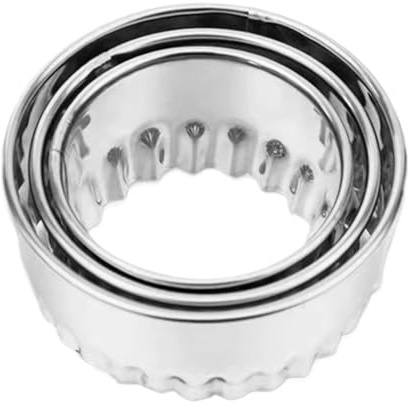 Kustimantu Cortadores redondos para hornear, anillos redondos para cortar tartas, anillos de acero inoxidable, reutilizables, sello profesional para tartas y fondant