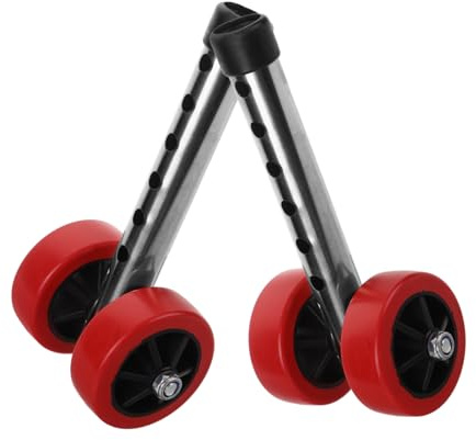Gogogmee Austauschbare Räder für Gehhilfen mit Edelstahlkern und Gummibereifung Verschleißfest und Laufruhig für Indoor Einsatz Am Rollator Walker