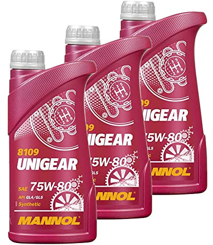Set 85455160 MN8109-1 3x MANNOL 1 Liter 8109 Unigear 75W-80 Getriebeöl API GL-4/GL-5 MIL-L 2105 C