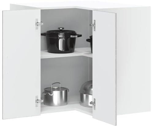 Generisch Küchen-Eckhängeschrank Lucca Grau Sonoma Holzwerkstoff,Möbel,Schränke,Küchenschränke,853863