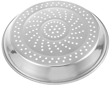 LALADEFIEE Bandeja para Cocinar al Vapor de 31 Cm Acero Inoxidable, Rejilla Reutilizable para Verduras y Alimentos al Vapor, Vaporera Metálica Ligera Adecuado para Cocina Doméstica
