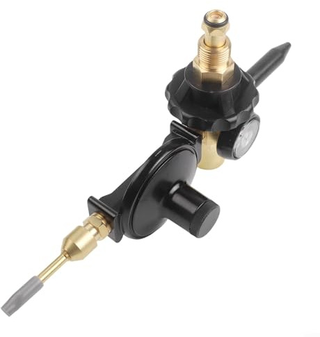 Regolatore a palloncino a elio dorato con filettatura CGA580 per un rapido gonfiaggio in lattice e stagnola, dispone di valvola a chiusura automatica e manometro leggibile (G5/8)