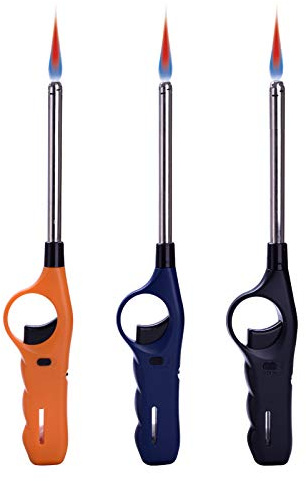 3stk. Stabfeuerzeug Sturmfeuerzeug Gas Feuerzeug 27,5 cm lang, +1x (Konsumany® Stab- Stumfeuerzeug 12,5 cm Lang)