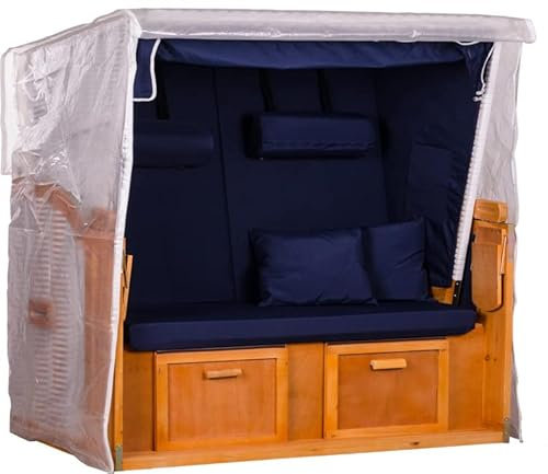 Mr. Funda para sillón de playa de PVC transparente – Funda para lluvia – Cubierta para sillón de playa – Funda protectora – Fácil montaje – Poliéster – Cubierta – Sillón de playa