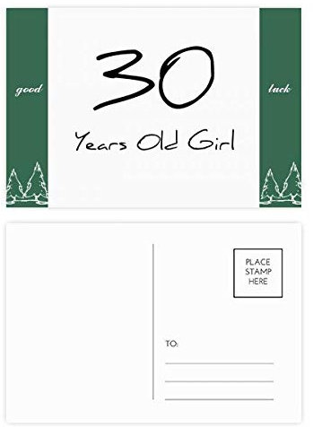 Postkarten-Set, 30 Jahre alte Mädchen, 20 Stück