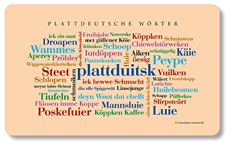 Frühstücksbrettchen Plattdeutsche Wörter