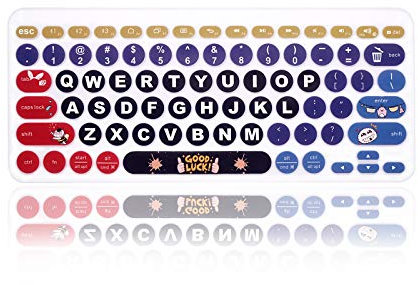 MMDW English Silicone Keyboard Cover Compatible for Logitech K380 Multi-Device Bluetooth Keyboard,Good Luck