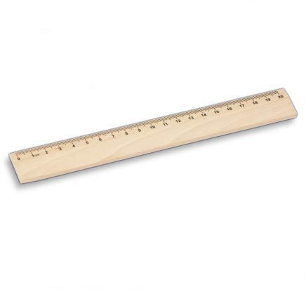 3x HOFMEISTER® Holz-Lineal, 20 cm, 100% Naturprodukt, für Schule & Büro, auch für Linkshänder geeignet