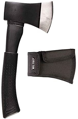 Mil-Tec 15506002 Hache en Acier Mixte Adulte, Noir, Taille Unique