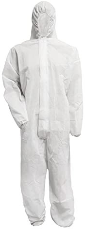 Bohrfux 10 x Maleranzug PP Einweganzug Overall mit Kapuze Gr. L-XXXL (wählbar) (XXL)