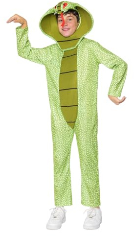 Funidelia | Maskeraddräkt Orm för flicka och pockje Djur - Maskeraddräkt för barn och roliga tillbehör för fester, karneval och Halloween - Storlek 122-134 cm - Grön