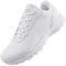 Knixmax Outdoor Wide Fit Trainers for Men Women Classic Running Shoes Athletic Gym Sneakers Lightweight Breathable Comfortable Unisex White Man UK8-EU42