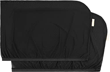 Badabulle Lot de 2 Chaussettes Pare-Soleil Voiture pour Vitres Arrières, Bloque 99% de la lumière, Réduit la Chaleur, Taille Universelle