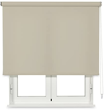 VIEWTEX Tenda a Rullo Traslucida Chela Beige 220 X 250cm - Made in Europe - 5 Anni di Garanzia