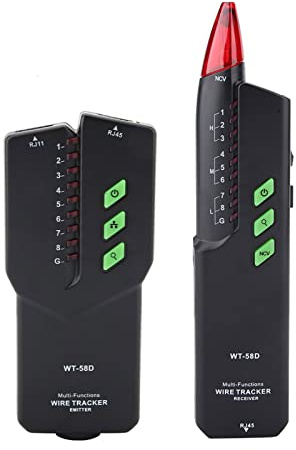 Localizzatore Cavi Rilevatore Rete Tester Cavi RJ11 RJ45 con Auricolari Manutenzione Network Portatile