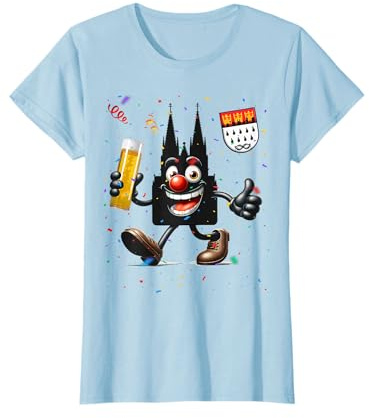 Kölner Dom Kölsch Kölle Alaaf Konfetti Karneval Fashingumzug T-Shirt