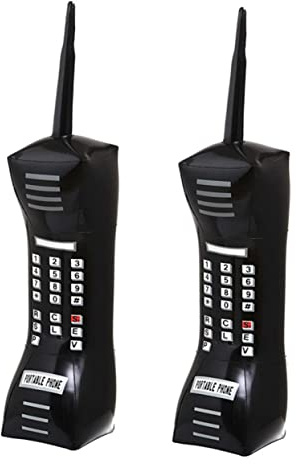 Vaguelly 2stücke Retro Aufblasbares Telefon Spielzeug Kreative Partydekorationen Für Junge Mädchen Leicht Sicher Für Foto-requisiten Und Rollenspiele Schwarz