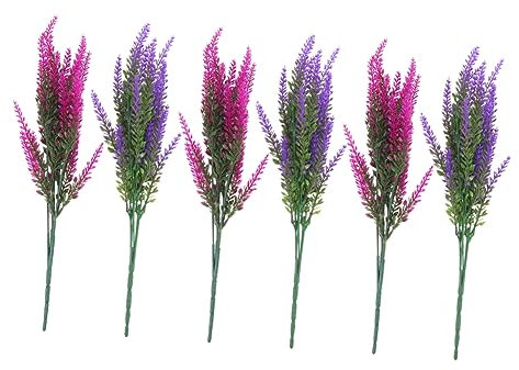 Ciieeo Set Mit 6 Künstlichen Lavendelblüten Für Blumensträuße Realistische Simulation Für Dekorationen Zu Hause Im Büro Und Bei Hochzeiten