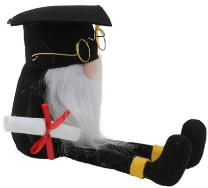 Garneck Bachelor Hat Doll Dwarf Doll Decoration Ornament for Desktop Graduation Themed Adorn Toy