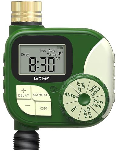 Computer per irrigazione, orologio da irrigazione con display LCD, controllo automatico, manuale di irrigazione, orologio da giardino