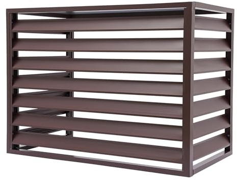 Copertura per aria condizionata in lega di alluminio, montaggio a parete, autoportante, copertura/rivestimento per aria condizionata e pompa di calore, protezione per grandi unità esterne, 110 x 60 x