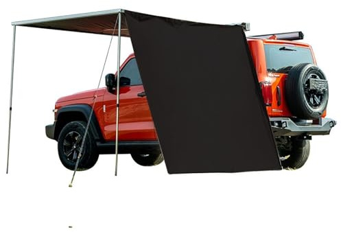 Toldos Furgoneta Camper con Extensión Lateral, Avance Furgoneta, Tienda Techo Coche Extraíble, Toldos Impermeables para Autocaravana PU5000mm con Protección UV50+(Black,200x300cm/6.6x9.8ft)