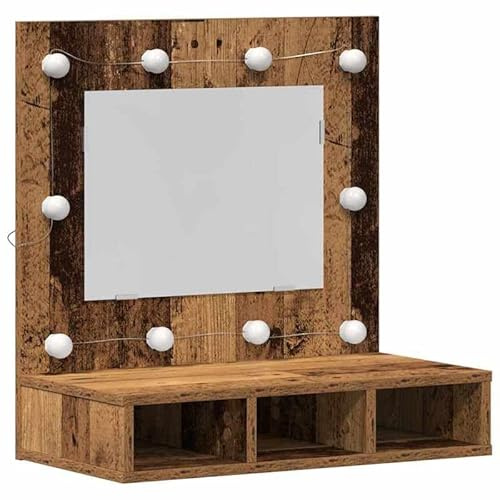 Eleganz Mobile da bagno in legno massello, 60 x 31,5 x 62 cm, stile rustico, durevole e sostenibile, armadio per bagno