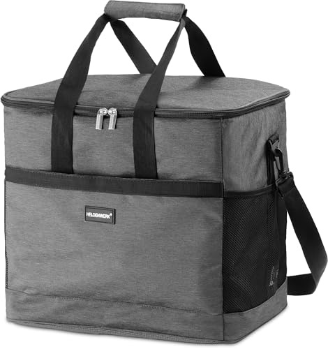 HELDENWERK® Kühltasche groß faltbar bis zu 12h Kühlleistung auslaufsicher | Kühlbox wasserdicht, Lebensmittelecht, Robuste Unterseite, 7 Fächer, Mit Flaschenöffner, Verstärkter Boden, 4-fach Isolierung
