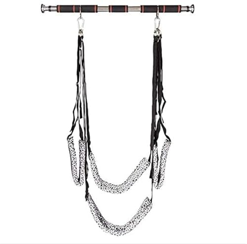 TGHYRF Columpio sexual BDSM for interiores con cinturón de nailon ajustable y barra de soporte de acero inoxidable, juguetes eróticos SM for parejas.