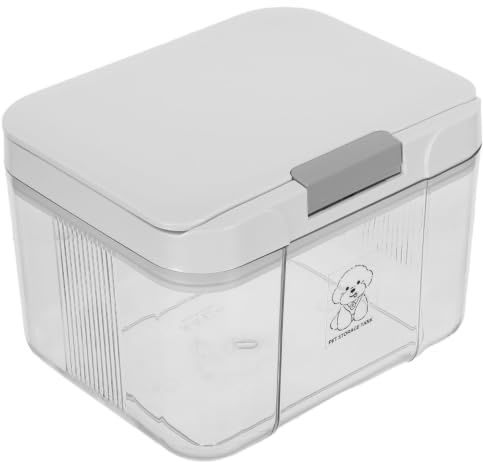 FESTFENDS Contenedor de Comida para Mascotas, Recipiente para Golosinas para Perros, Tapa Abatible Hermética, 2,9 L, 6 Lb, Abs Pp Silicona, para Comida de Perro y Gato, Hogar y Cocina