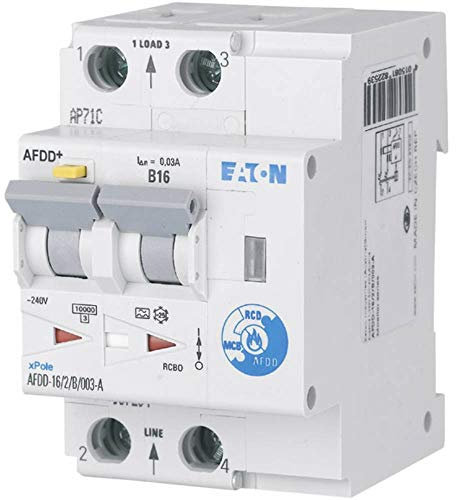 Eaton 187210 Brandschutzschalter, 2polig, C16A, 30Ma, Typ A