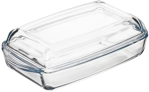 OZYOL Borcam 59019 Rectangular Casserole Dish with Lid Kare Glass Baking Dish