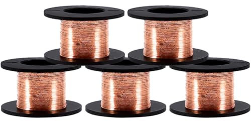 5pcs 0.1mm émaillé fil d'aimant fil de cuivre à souder enroulé émaillé fil de réparation longueur 15m