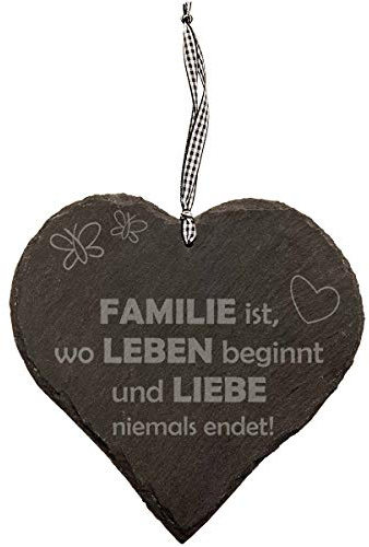 Spruchreif · großes Schieferherz mit Gravur · Schiefertafel mit Kordel zum Aufhängen · Wanddeko mit Sprüchen · Geschenkideen für Männer und Frauen