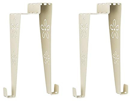Ideen mit Herz Deko-Fenster- & Türhaken | Design 3 | 13,4 cm x 4 cm x 4,5 cm | creme | 2 Stück