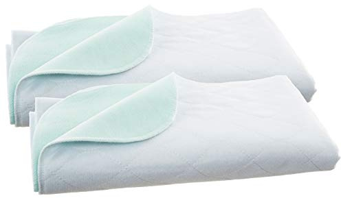 ZOLLNER 2er Set Inkontinenzauflage, 75x85 cm, wasserdicht, 395g/qm, Öko-Tex, Mint