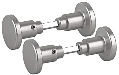 BigDean 2 Aluminium Türgriffe Zimmertürknopf Knopfdrücker silber farbig | Türknauf, Wetterfest, für drinen und draußen, Extrem robust, hochwertig verarbeitet