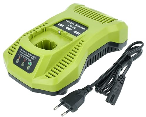 vhbw caricabatterie compatibile con Ryobi LDD1802PB, LDD-1802PB, LFP-1802S, LLCD14022, LLCD 14022 batterie Ni-Cd, NiMH, Li-Ion di attrezzi